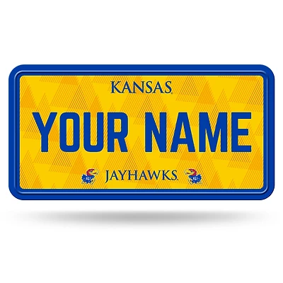 Kansas Jayhawks 6" x 12" Personalized License Plate