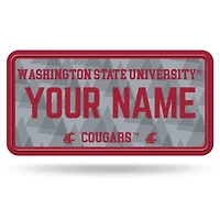 Washington State Cougars 6" x 12" Personalized License Plate