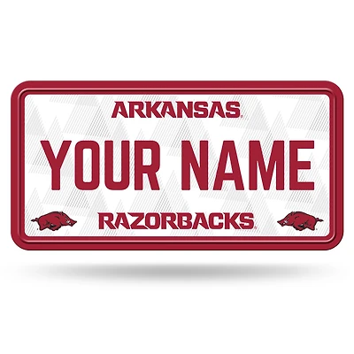 Arkansas Razorbacks 6" x 12" Personalized License Plate