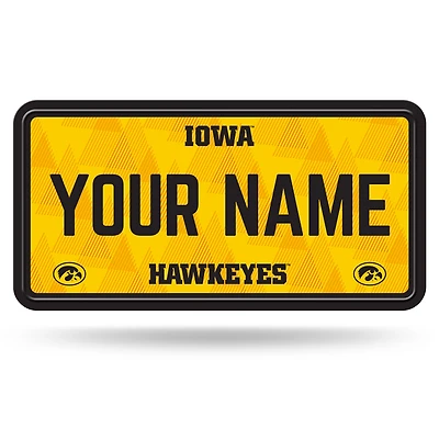 Iowa Hawkeyes 6" x 12" Personalized License Plate