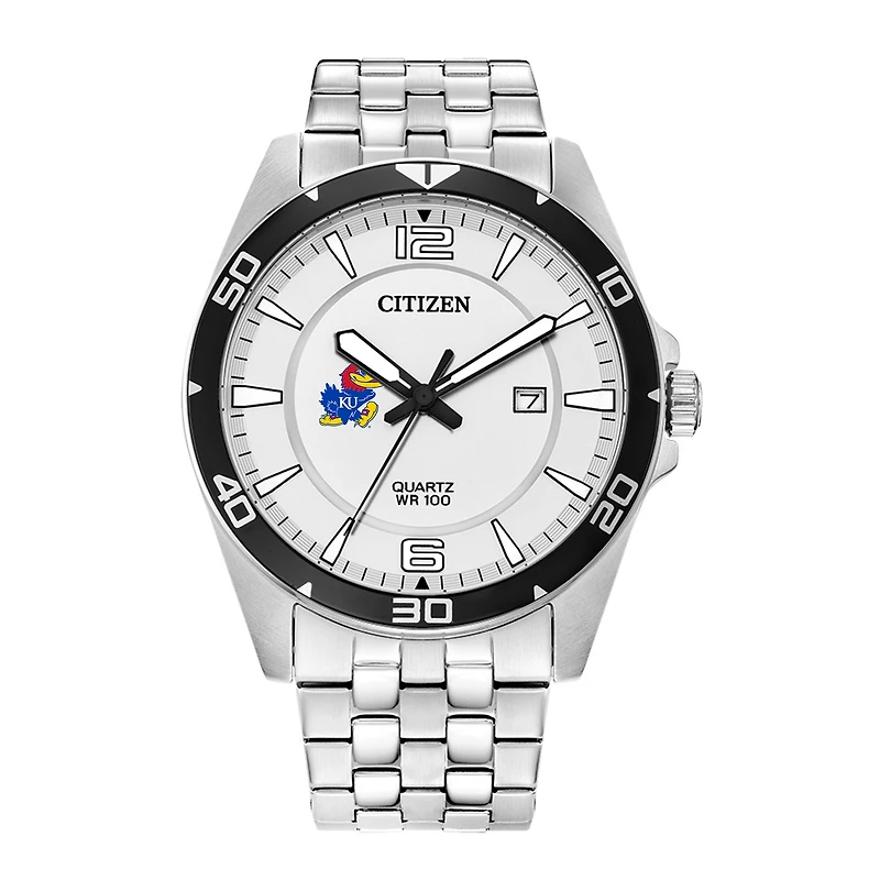 Men's  Kansas Jayhawks Quartz Stainless Steel Watch
