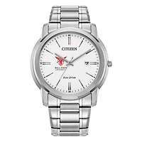 Men's Citizen Watch Silver Ball State Cardinals Eco-Drive Dial Stainless Steel Watch