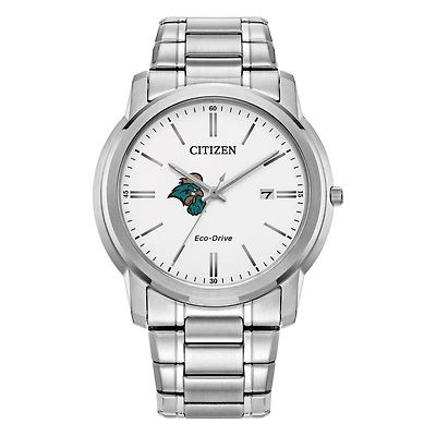 Men's Citizen Watch Silver Coastal Carolina Chanticleers Eco-Drive Dial Stainless Steel Watch