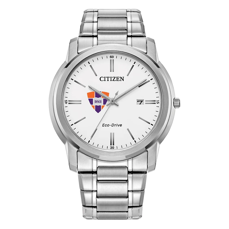 Men's Citizen Watch Silver Hobart & William Smith Colleges Eco-Drive Dial Stainless Steel Watch