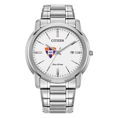 Men's Citizen Watch Silver Hobart & William Smith Colleges Eco-Drive Dial Stainless Steel Watch