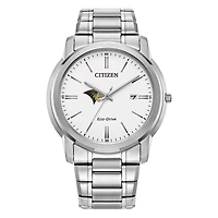 Men's Citizen Watch  Silver Lindenwood Lions Eco-Drive White Dial Stainless Steel Watch