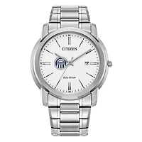 Men's Citizen Watch  Silver Longwood Lancers Eco-Drive White Dial Stainless Steel Watch
