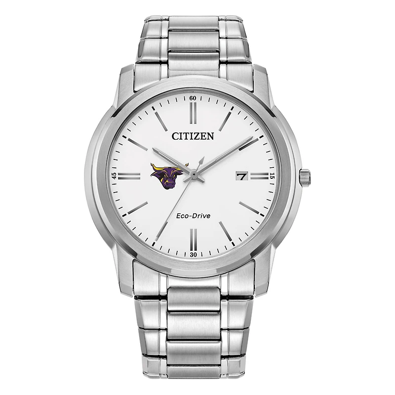 Men's Citizen Watch Silver Minnesota State Mavericks Eco-Drive Dial Stainless Steel Watch