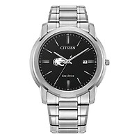 Men's Citizen Watch  Silver South Alabama Jaguars Eco-Drive Black Dial Stainless Steel Watch