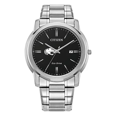 Men's Citizen Watch  Silver South Alabama Jaguars Eco-Drive Black Dial Stainless Steel Watch