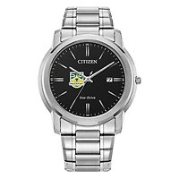 Men's Citizen Watch  Silver SUNY Brockport Golden Eagles Eco-Drive Black Dial Stainless Steel Watch