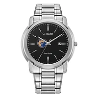 Men's Citizen Watch  Silver Morgan State Bears Eco-Drive Black Dial Stainless Steel Watch