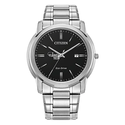 Men's Citizen Watch  Silver Florida Tech Panthers Eco-Drive Black Dial Stainless Steel Watch