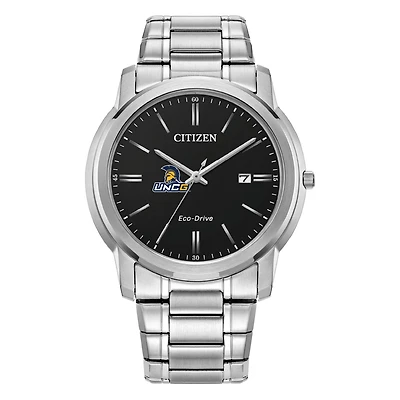 Men's Citizen Watch  Silver UNCG Spartans Eco-Drive Black Dial Stainless Steel Watch