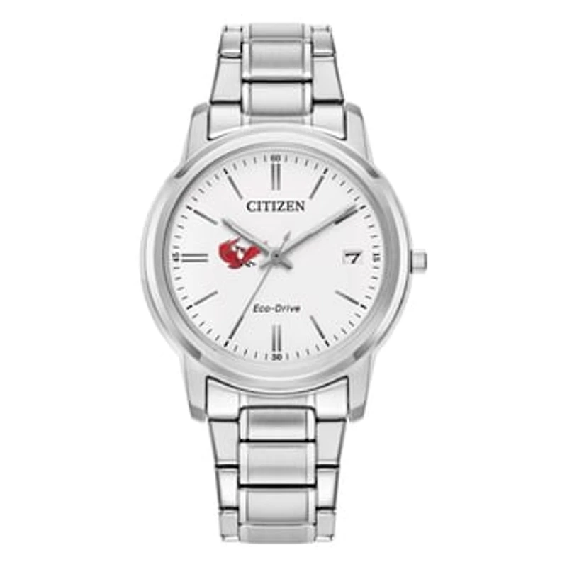 Women's Citizen Watch Silver Keene State Owls Eco-Drive White Dial Stainless Steel Watch