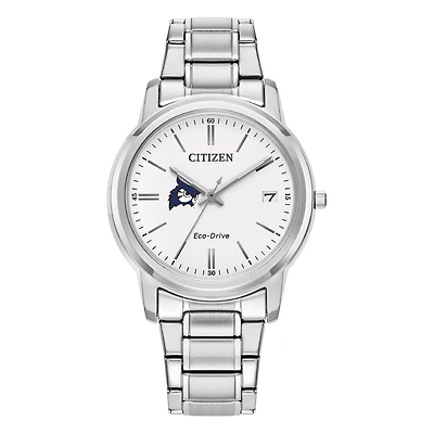 Women's Citizen Watch Silver Westfield State Owls Eco-Drive White Dial Stainless Steel Watch