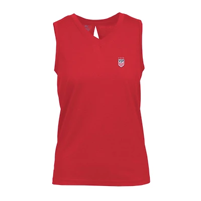 Women's Levelwear  Red USWNT Paisley Tank Top