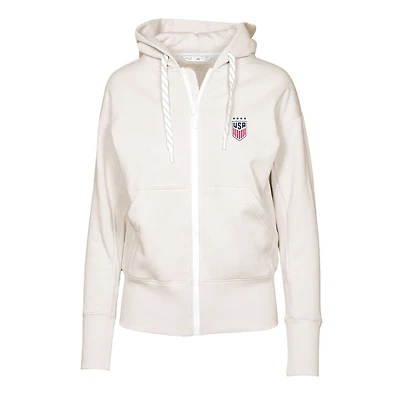 Women's Levelwear  Khaki USWNT Gardinia Full-Zip Hoodie