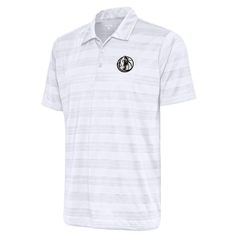 Men's Antigua White Dallas Mavericks Metallic Logo Compass Polo