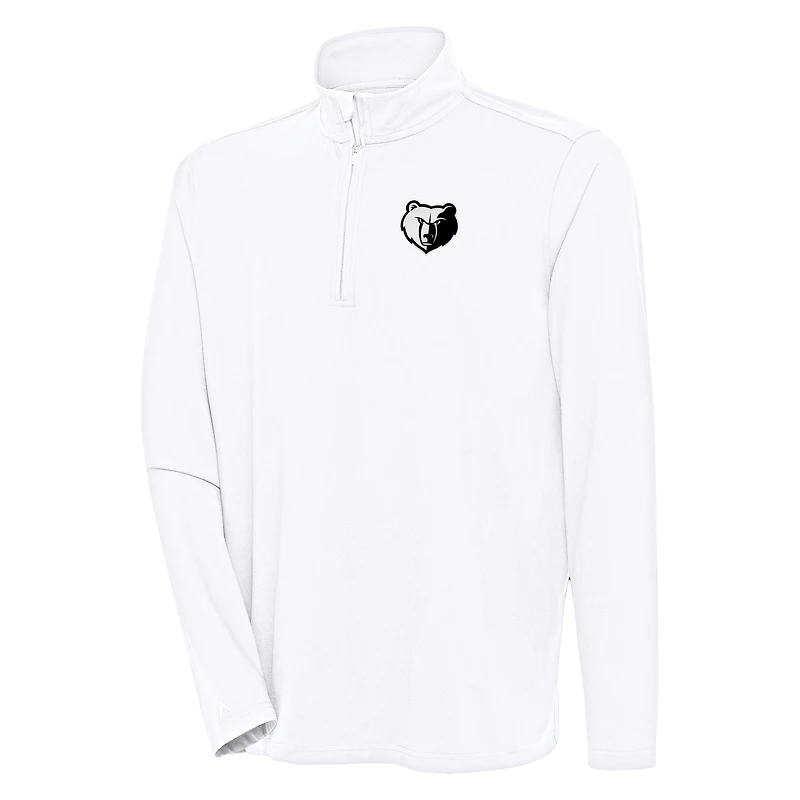 Men's Antigua White Memphis Grizzlies Hunk Quarter-Zip Top