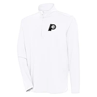 Men's Antigua White Indiana Pacers Hunk Quarter-Zip Top