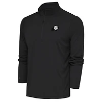 Men's Antigua Charcoal Phoenix Suns Metallic Logo Tribute Quarter-Zip Top