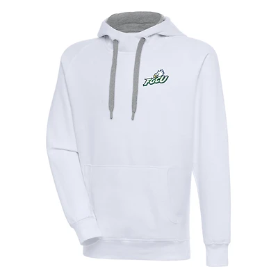 Men's Antigua White Florida Gulf Coast Eagles Victory Pullover Hoodie