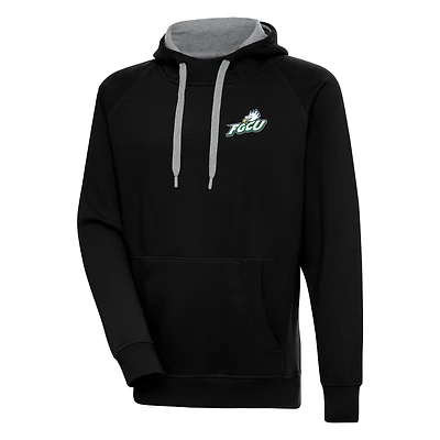 Men's Antigua Black Florida Gulf Coast Eagles Victory Pullover Hoodie