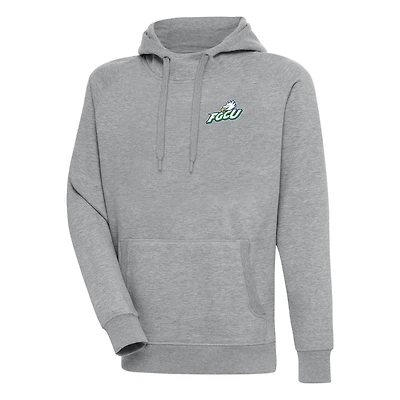 Men's Antigua Heather Gray Florida Gulf Coast Eagles Victory Pullover Hoodie
