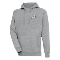 Men's Antigua  Heather Gray Florida Gulf Coast Eagles Victory Pullover Hoodie