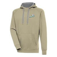 Men's Antigua  Khaki Florida Gulf Coast Eagles Victory Pullover Hoodie
