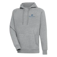 Men's Antigua  Heather Gray Johns Hopkins Blue Jays Victory Pullover Hoodie