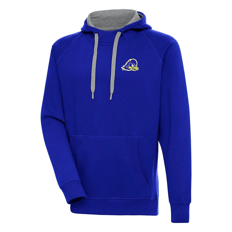 Men's Antigua Royal Delaware Fightin' Blue Hens Victory Pullover Hoodie