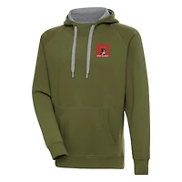 Men's Antigua  Olive Boston University Victory Pullover Hoodie