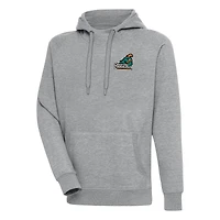 Men's Antigua  Heather Gray Coastal Carolina Chanticleers Victory Pullover Hoodie