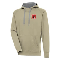 Men's Antigua  Khaki Boston University Victory Pullover Hoodie