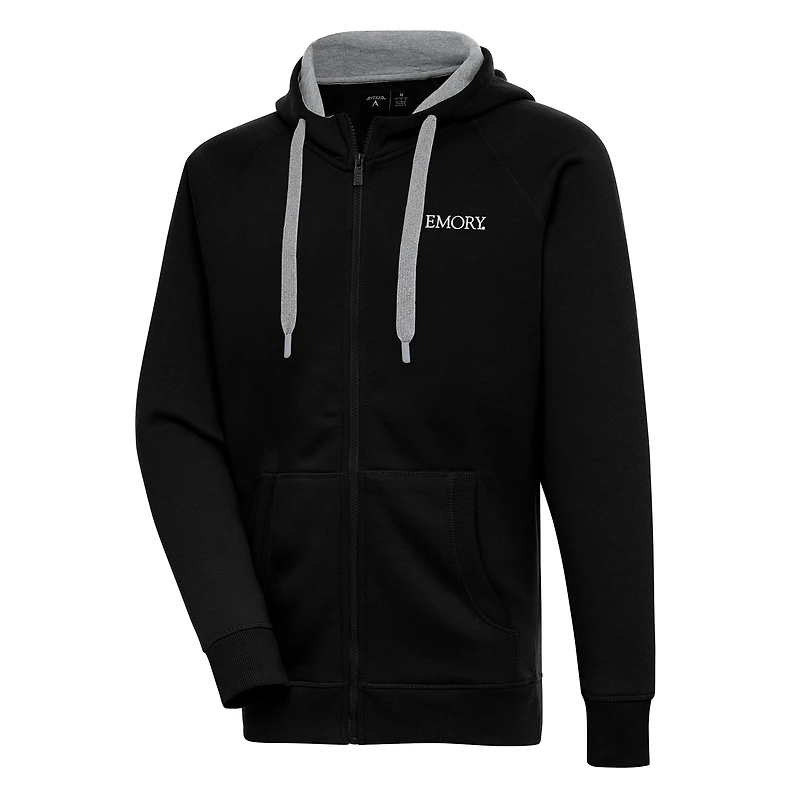 Men's Antigua Emory Eagles Victory Full-Zip Hoodie