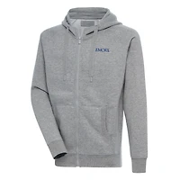 Men's Antigua  Heather Gray Emory Eagles Victory Full-Zip Hoodie