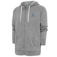 Men's Antigua  Heather Gray Johns Hopkins Blue Jays Victory Full-Zip Hoodie