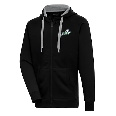 Men's Antigua Black Florida Gulf Coast Eagles Victory Full-Zip Hoodie