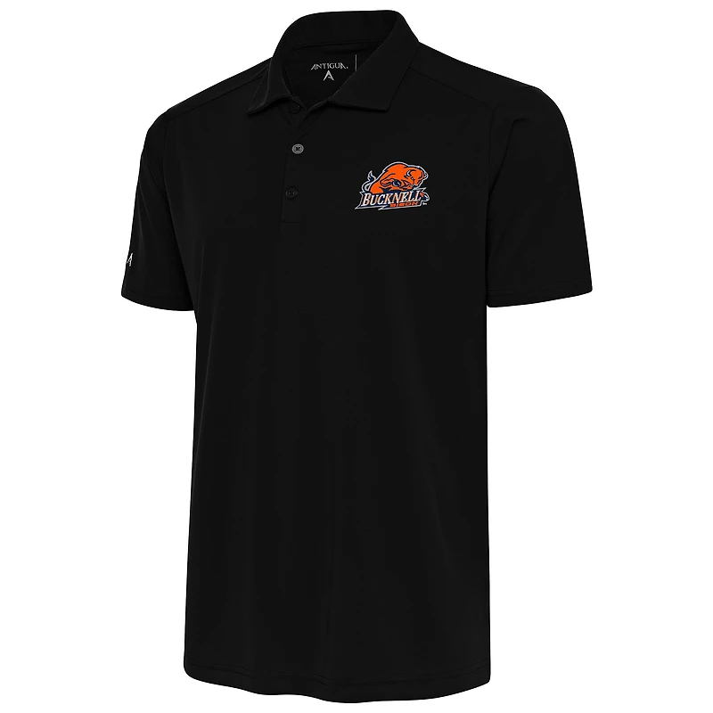 Men's Antigua Black Bucknell Bison Tribute Polo