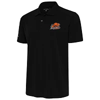 Men's Antigua  Black Bucknell Bison Tribute Polo