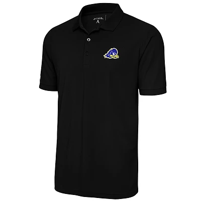 Men's Antigua  Black Delaware Fightin' Blue Hens Legacy Pique Polo