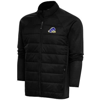 Men's Antigua Black Delaware Fightin' Blue Hens Altitude Quilted Full-Zip Jacket