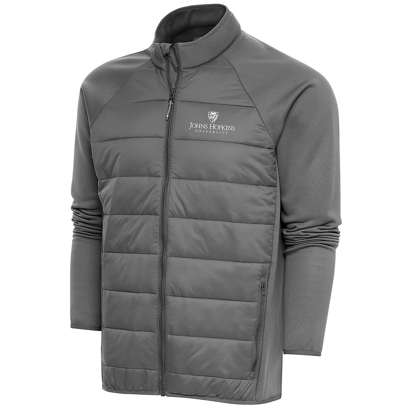 Men's Antigua  Steel Johns Hopkins Blue Jays Altitude Quilted Full-Zip Jacket