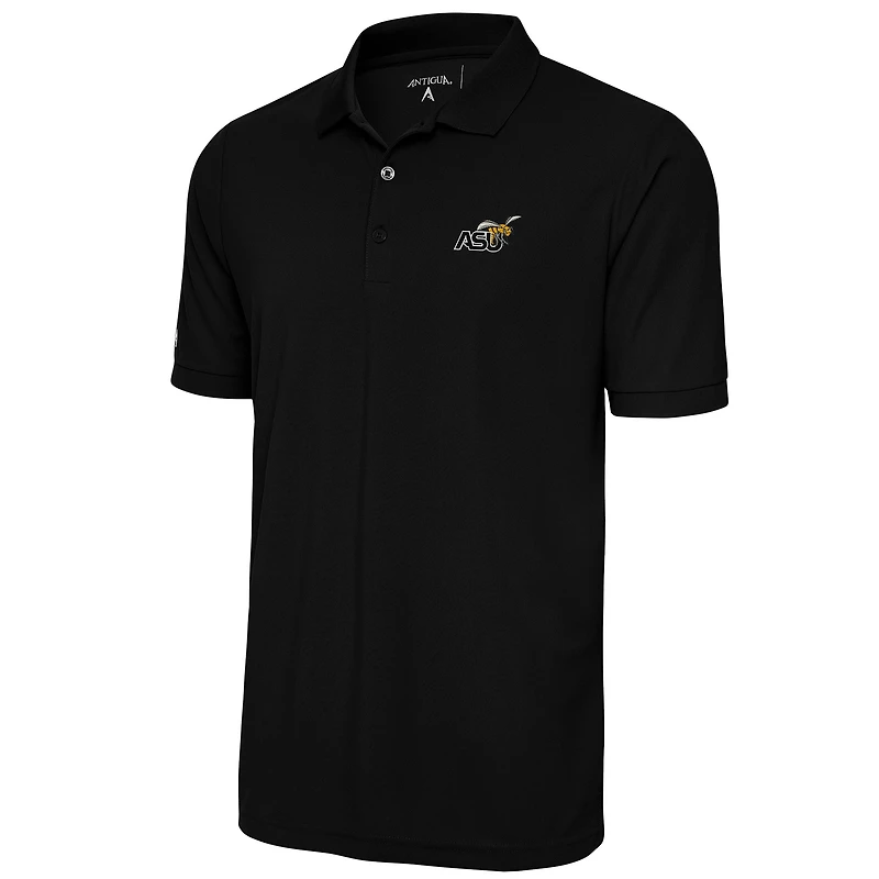 Men's Antigua Black Alabama State Hornets Big & Tall Legacy Pique Polo