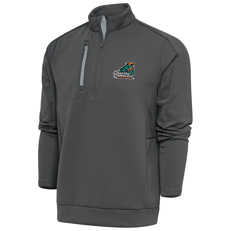 Men's Antigua Pewter Coastal Carolina Chanticleers Generation Quarter-Zip Pullover Top