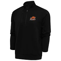Men's Antigua  Black Bucknell Bison Generation Quarter-Zip Pullover Top