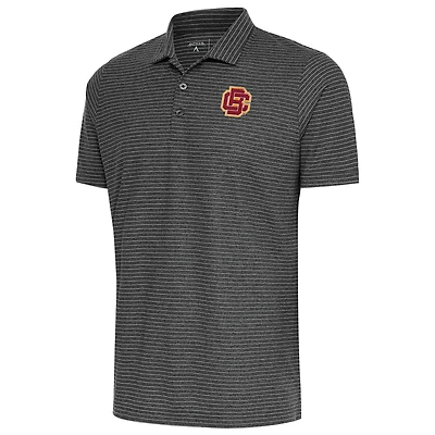 Men's Antigua  Heather Black/Silver Bethune-Cookman Wildcats Esteem Polo