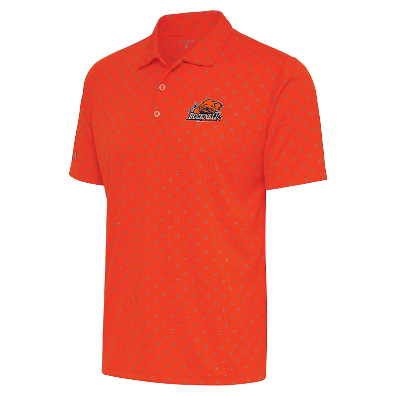 Men's Antigua  Orange Bucknell Bison Spark Polo